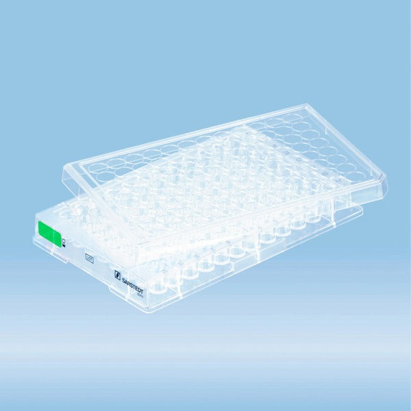 Cell culture plate, 96 well, surface: Suspension, flat base, 50 Piece(s)