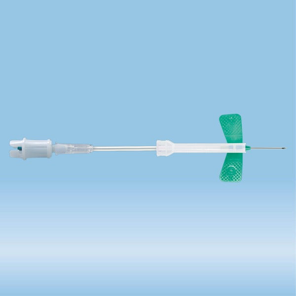 Safety-Multifly needle, 21G x 3/4'', green, tube length: 80 mm, 1 piece(s)/blister, 120 Piece(s)