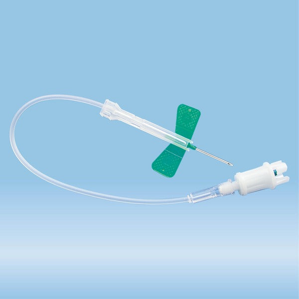 Safety-Multifly needle, 21G x 3/4'', green, tube length: 200 mm, 1 piece(s)/blister, 120 Piece(s)
