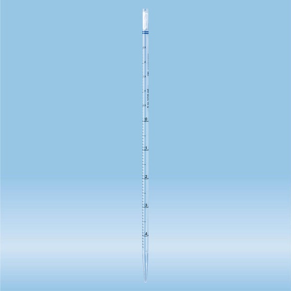 Serological pipette, with tip, plugged, 5 ml, sterile, non-pyrogenic/endotoxin-free, non-cytotoxic,, 500 Piece(s)