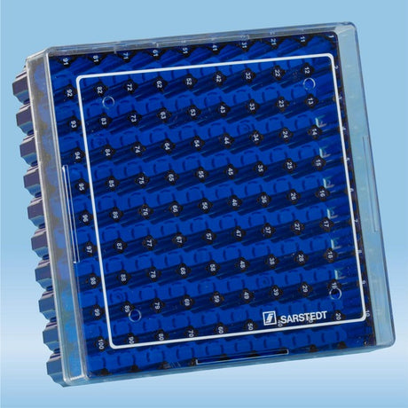Cryobox, 132 x 132 x 53 mm, format: 10 x 10, for 100 collection tubes, 5 Piece(s)