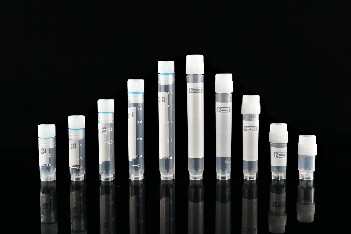 NEST Cryogenic Vial, Self-Standing, External Thread, Sterile, 9*9/rack