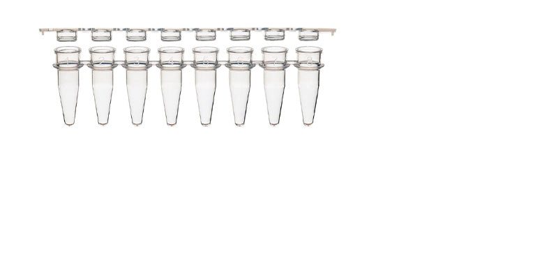 0.2 ml 8-Strip Tubes & Flat Caps, 125 Strips of 8 Tubes and Caps