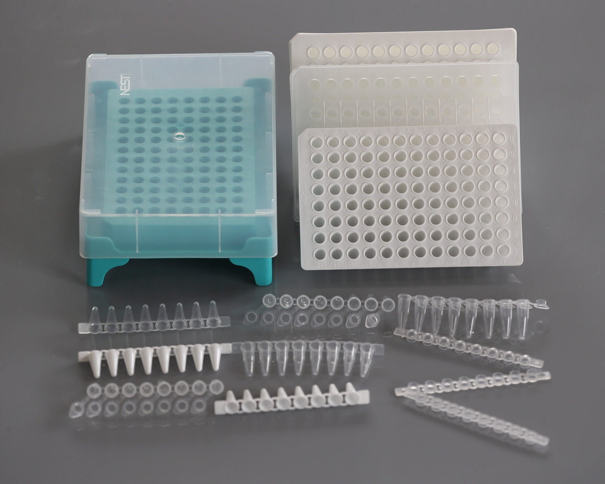 NEST 100 ul 96 Well PCR Plate, Semi Skirt, Clear or White, 25/pk, 100/cs