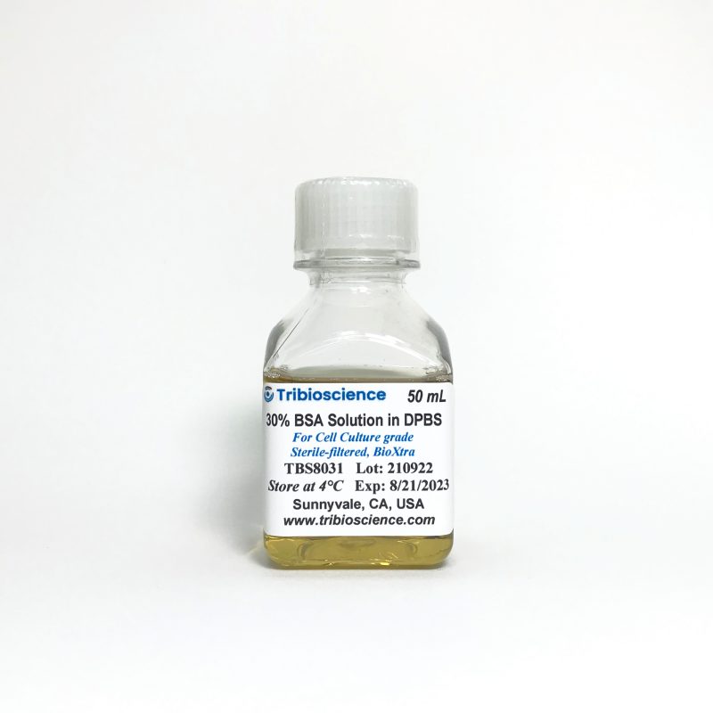 30% Bovine Serum Albumin (BSA) Solution in DPBS, for Cell Culture, Sterile-filtered, BioXtra