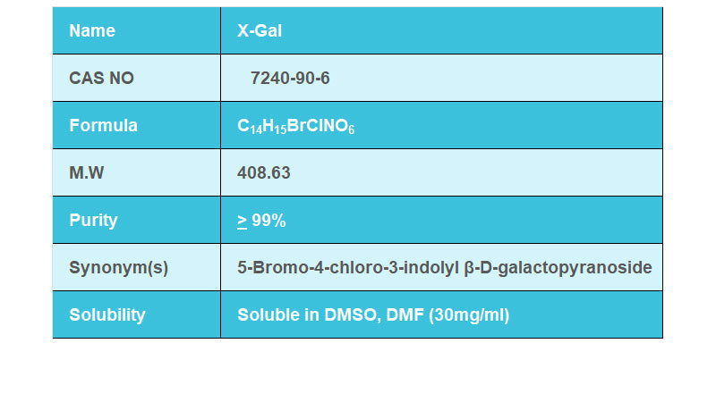 X-Gal, 5-Bromo-4-chloro-3-indolyl β-D-galactopyranoside