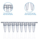 Biologix® 0.2ml-8-Strip PCR Tubes with Caps, Clear, 125/Pack, 1250/Case