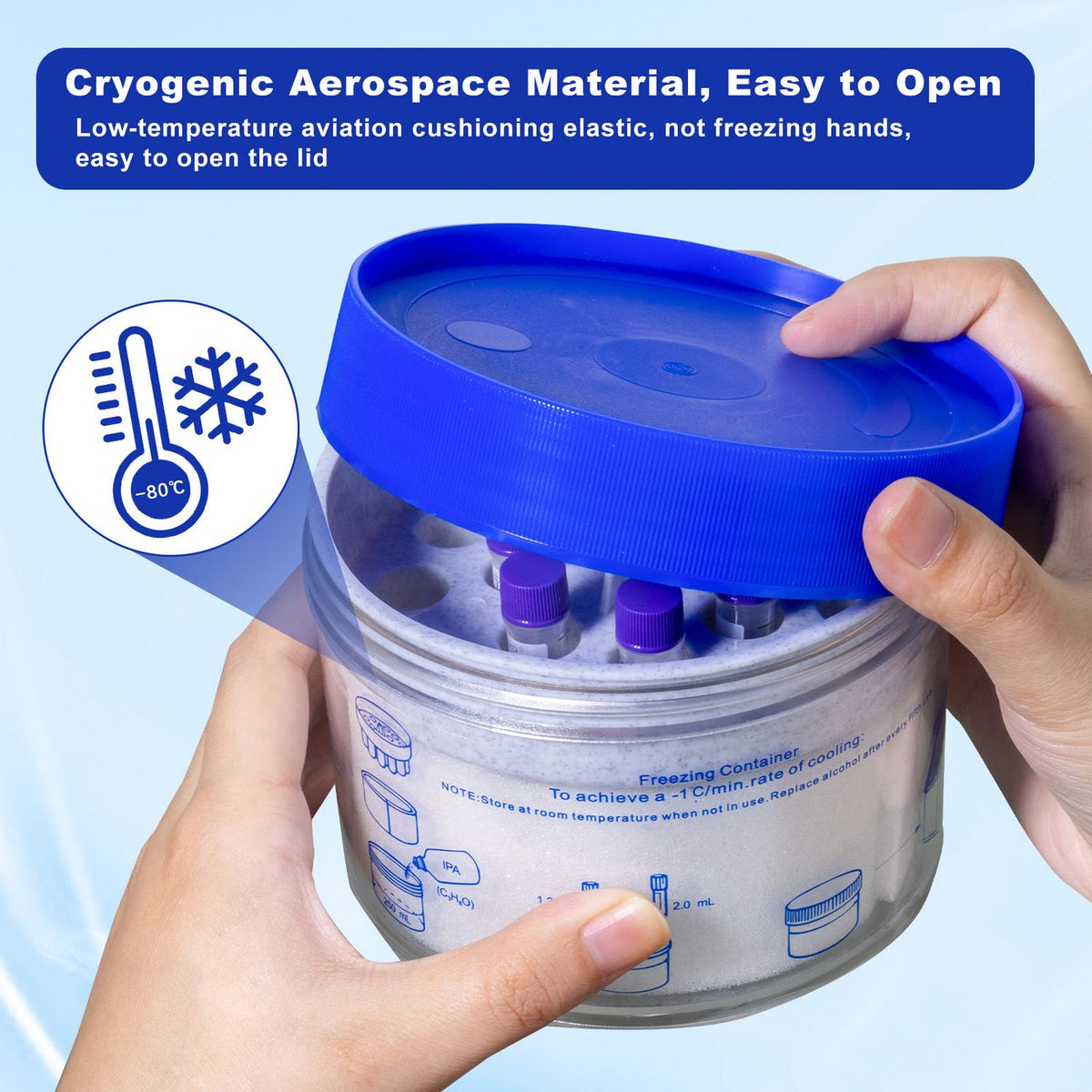 CryoKing® Freezing container, 2.0mL, 18 wells, 1/box, 12boxes/Case
