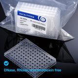 Half-Skirted PCR Plates, 96-Well for 0.2ml Tubes, Clear, 25/Pack