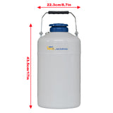 CryoKING® Liquid Nitrogen Tank - 31.5 L/35.5 L, Including 6 Square Racks