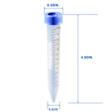 Biologix® 15ml Conical Bottom Centrifuge Tubes With Screw Caps, Sterile, 500/Case