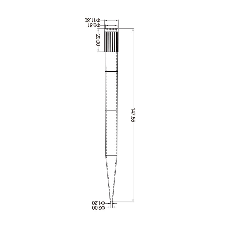 Biologix® 5ml Pipette Tips, PP, Clear, Sterile, 40/Rack, 40 Racks/Case