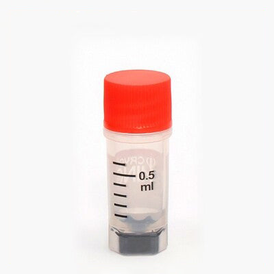 Cryogenic Vials with Bottom Barcode-0.5ml tubes (External Thread) 25/Bag, 500/Pack, 1000/Case