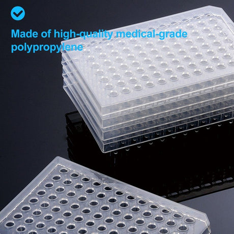Half-Skirted PCR Plates, 96-Well for 0.2ml Tubes, Clear, 25/Pack
