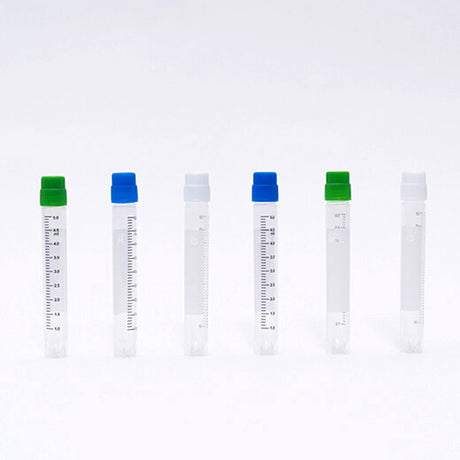 CryoKING®  Cryogenic Vials 5.0ml Plastic Cryogenic sample Tube (External, Non-Barcoded) 25/Bag, 500/Pack, 1000/Case