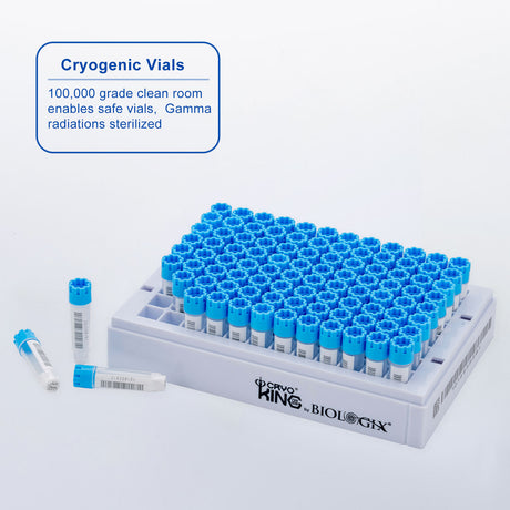 Biologix® SBS Standard Cryogenic Vials External Thread 0.75 ml, 96-Well, Case of 1920