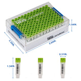Biologix® SBS Standard Cryogenic Vials External Thread 0.75 ml, 96-Well, Case of 1920