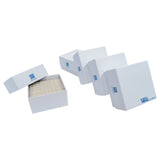 CryoKING® 3in Cardboard Freezer Boxes, 81-Well/100-Well , Premium White, 5/Bag, 100/Case