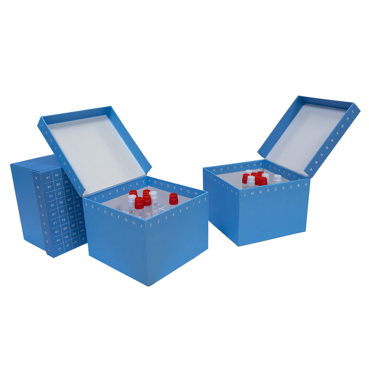 CryoKING® ID-Color™ 3.75in Cardboard Freezer Boxes (81 well), 5/Pack, 20/Case