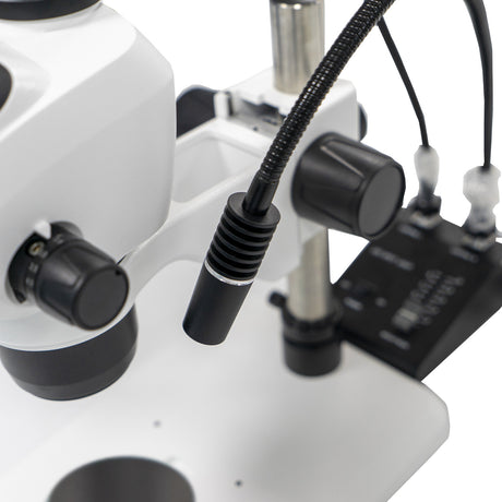 Trinocular Microscope, Eyepiece 10X/23mm(adjustable viewing), With external double goose tube light source, 1 Piece/Case