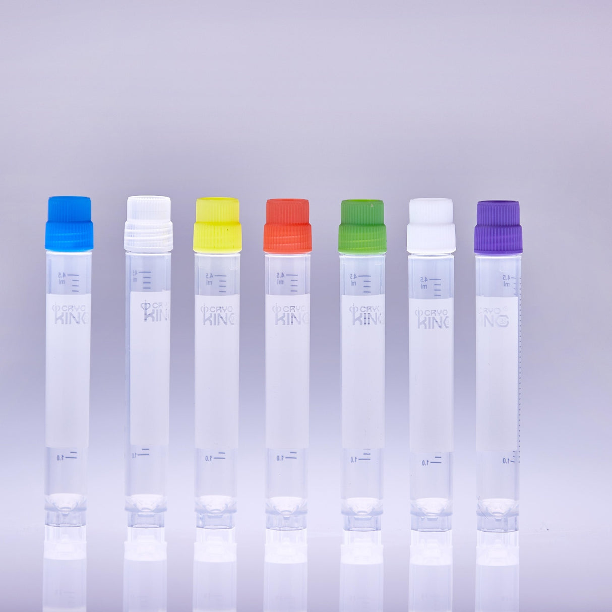CryoKING®  Cryogenic Vials 5.0ml Plastic Cryogenic sample Tube (External, Non-Barcoded) 25/Bag, 500/Pack, 1000/Case