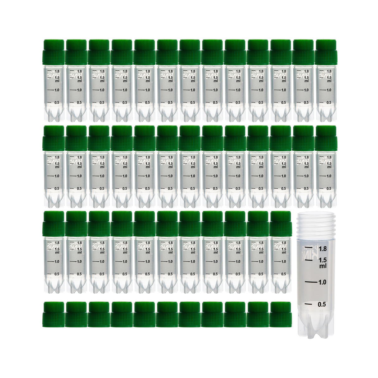 Cryogenic Vials-2.0ml tubes (External Thread, Non-Barcoded) 25/Bag, 500/Pack, 1000/Case