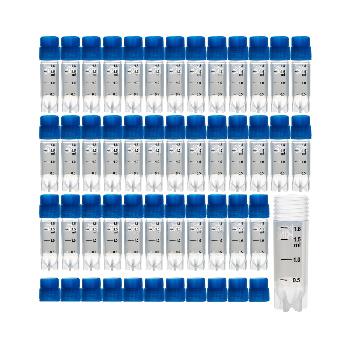 Cryogenic Vials-2.0ml tubes (External Thread, Non-Barcoded) 25/Bag, 500/Pack, 1000/Case