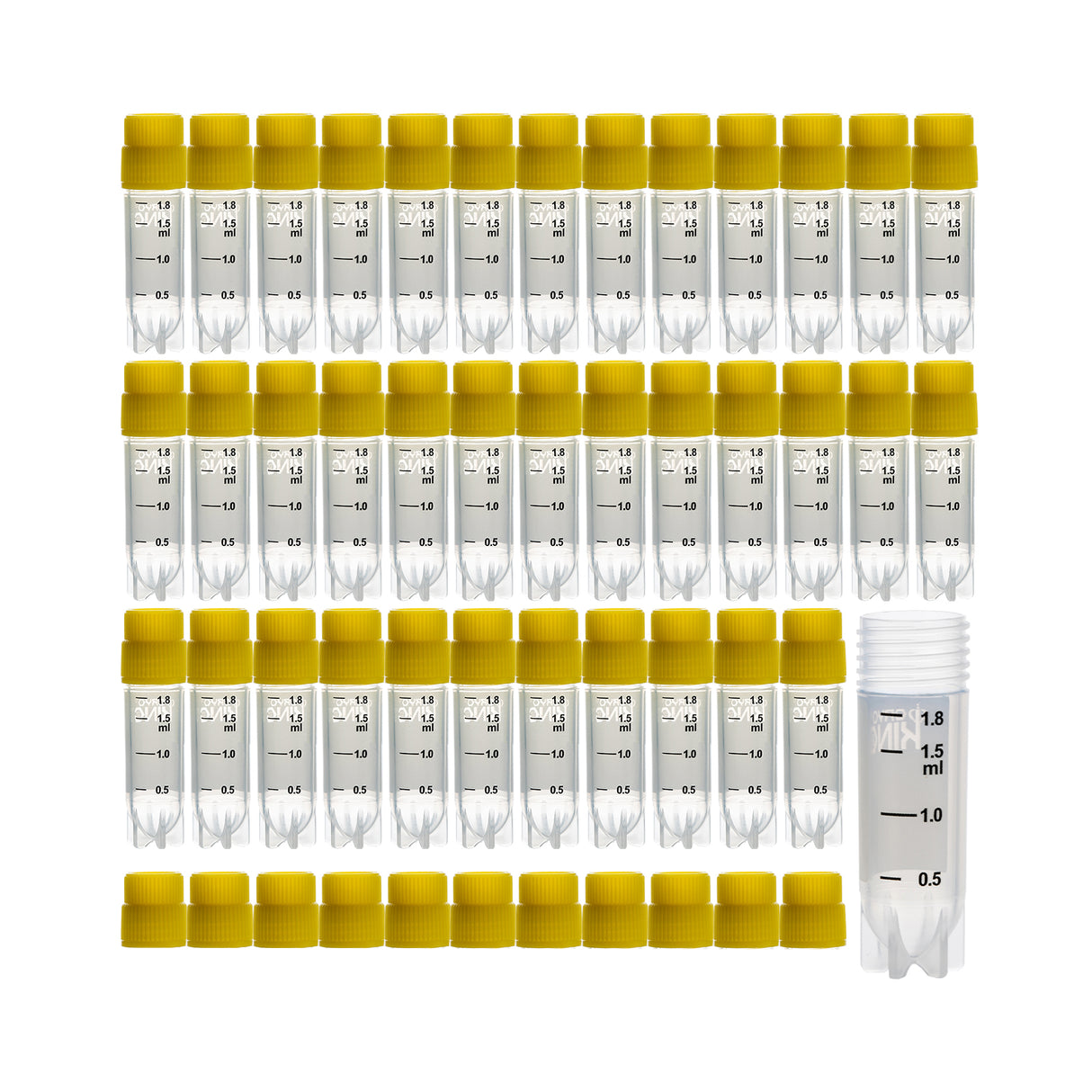 Cryogenic Vials-2.0ml tubes (External Thread, Non-Barcoded) 25/Bag, 500/Pack, 1000/Case