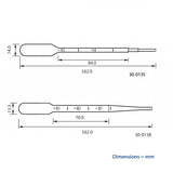 Biologix® Transfer Pipettes, 1 ml/3ml 162 mm, Not Sterilized, Pack of 500, Case of 2000