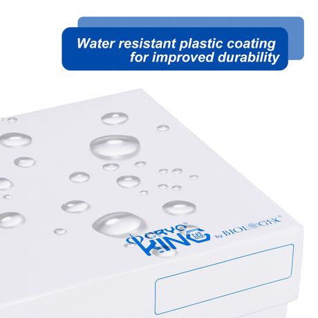 CryoKING® 3in Cardboard Freezer Boxes, 100/81 Well, Plastic Coating, 5/Pack, 100/Case