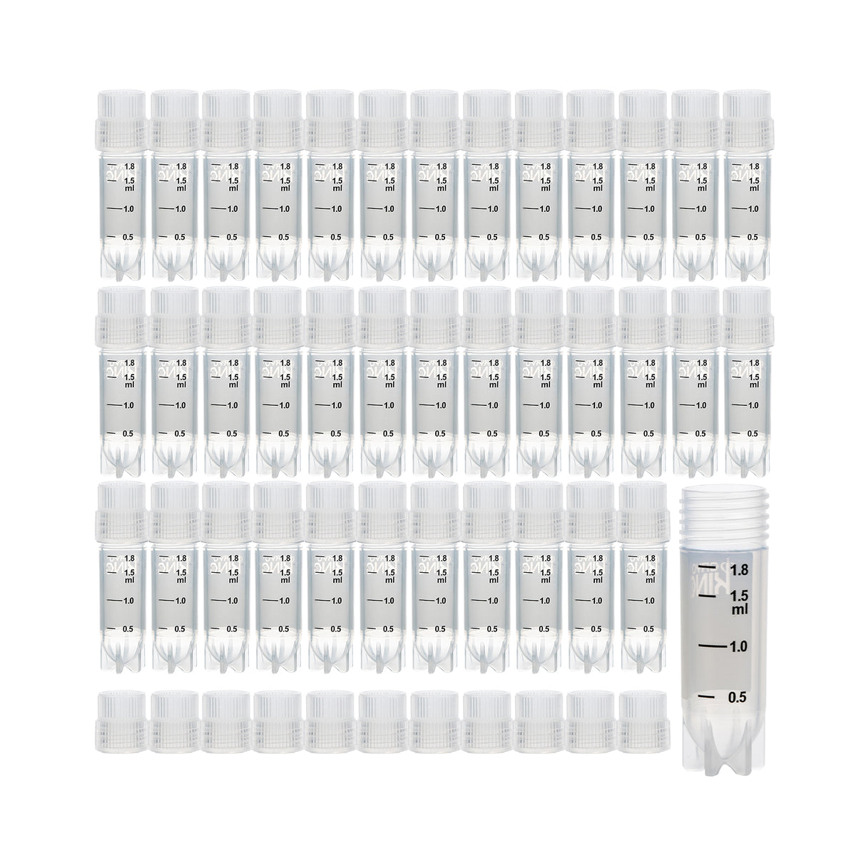 Cryogenic Vials-2.0ml tubes (External Thread, Non-Barcoded) 25/Bag, 500/Pack, 1000/Case