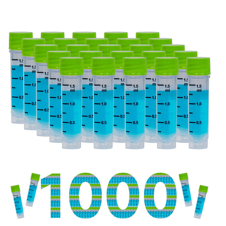 CryoKING® 1.5ml Cryogenic Vials, Self-Standing, 25/Bag, 500/Pack, 1000/Case
