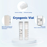 Cryogenic Vials-1.5 mL (47.5mm, Self-Standing), with writing area, 50/Bag, 500/Pack, 2000/Case