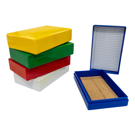 Biologix® Slide Storage Boxes with Foam/Cork Lining  (25 Place), 5/Pack, 20/Case