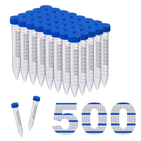 Biologix® 15ml Conical Bottom Centrifuge Tubes With Screw Caps, Sterile, 500/Case