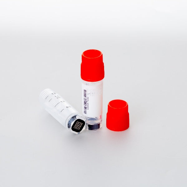 Cryogenic Vials Side & Bottom Barcoded-2.0ml, External Thread, 25 Sets/Bag, 20 Bags/Pack, 2 Packs/Case
