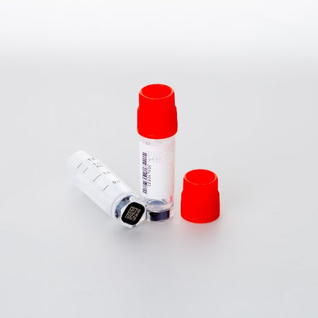 Cryogenic Vials Side & Bottom Barcoded-2.0ml, External Thread, 25 Sets/Bag, 20 Bags/Pack, 2 Packs/Case