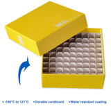 CryoKING 2 inch Cardboard Freezer Box, 81/100-well, 5 /Bag,20 Bags/Case