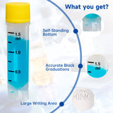 CryoKING® 1.5ml Cryogenic Vials, Self-Standing, 25/Bag, 500/Pack, 1000/Case