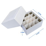 CryoKING® 16/36-Well Cardboard Freezer Boxes, White, 5/Pack, 100/Case