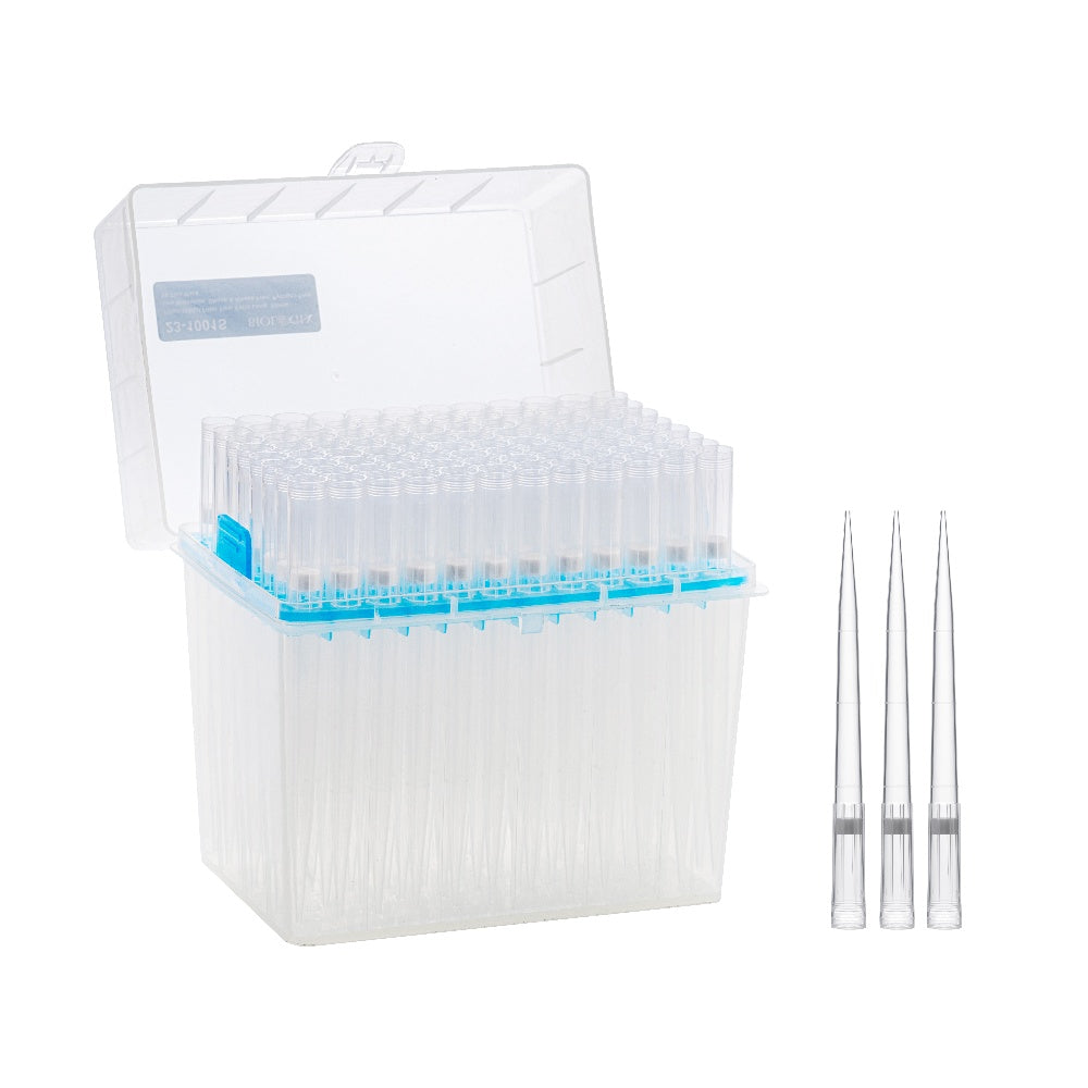 Filter Pipette Tips-10μl, 20ul, 50ul, 100ul, 200ul, 1000ul  Extra-Long, Low Retention, 96/Rack, 4800/Case