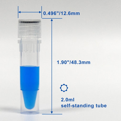 Biologix® 0.5/1.5/2.0ML Cryogenic Vials, External, 50/Bag, 500/Pack, 2000/Case