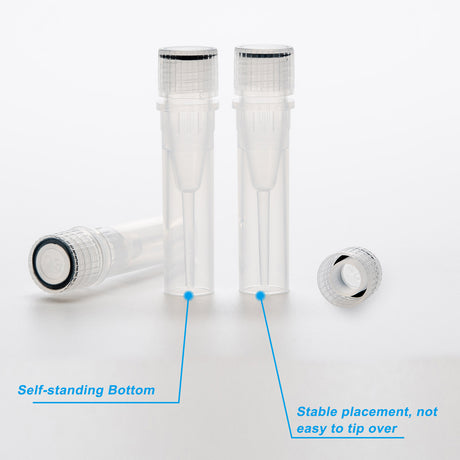 Biologix® 0.5/1.5/2.0ML Cryogenic Vials, External, 50/Bag, 500/Pack, 2000/Case