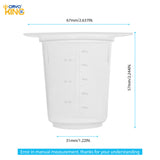 Biologix® Plastic Beakers for Laboratory & Science Experiments-50/100/250/400/800/1000ml, Case of 100