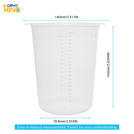 Biologix® Plastic Beakers for Laboratory & Science Experiments-50/100/250/400/800/1000ml, Case of 100
