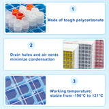 CryoKING® PC Cryogenic Boxes-Assorted color (3.75in. 81-Well) 5/Pack, 20/Case