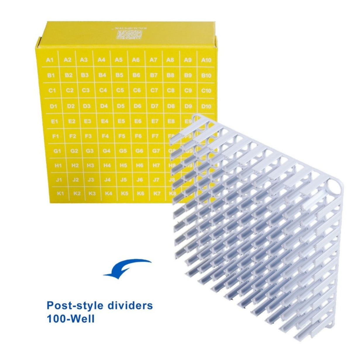 CryoKING® ID-Color™ 2in Cardboard Freezer Boxes (100-well), 5/Pack, 20/Case