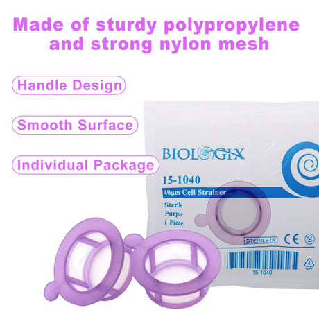 Biologix® Cell Strainers, 40/70/100μm, Individual Package, Case of 100