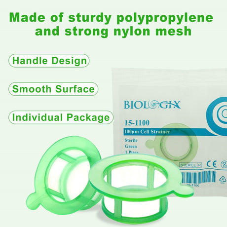 Biologix® Cell Strainers, 40/70/100μm, Individual Package, Case of 100