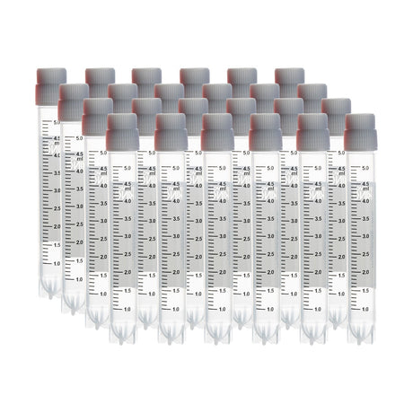 5ml Cryogenic Vials, Side Bardcode, External, 25/Bag, 500/Pack, 1000/Case